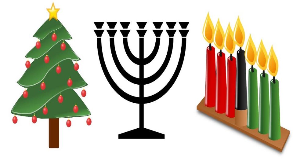 holiday candles and lights